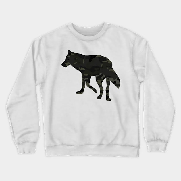 Multicam Black Wolf Crewneck Sweatshirt by hiwez